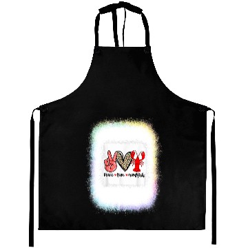 Discover Crawfishs Bleached Peace Love Crawfish Leopard Crawfish Seaso Bleached Aprons