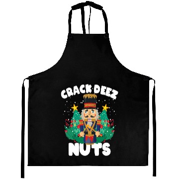 Discover Crack Deez Nuts Nutcracker Funny Christmas Family Aprons