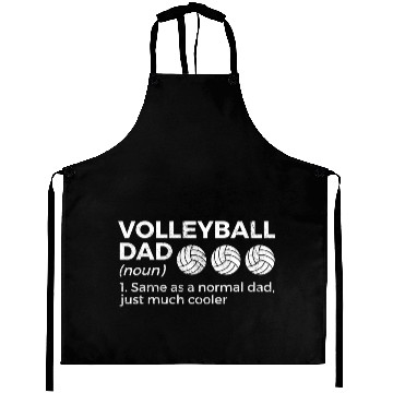 Discover Volleyball Gift Dad Definition Aprons