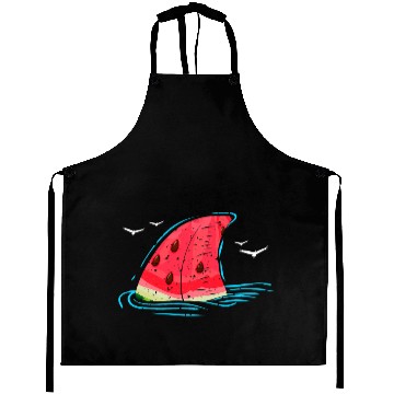 Discover Ocean Shark Fish Fin Watermelon Melon Summer Tropical Fruit Aprons