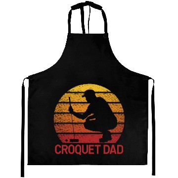 Discover Croquet Croquet Dad Funny Saying Aprons