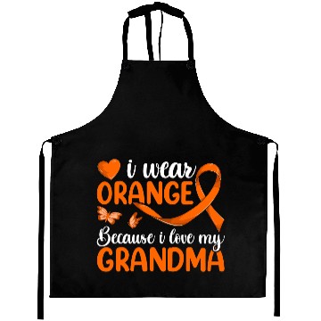 Discover Leukemia Survivor I Wear Orange Because I Love My Grandma Leukemia Aprons
