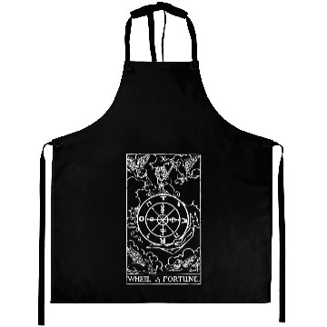 Discover Tarot Card Wheel Of Fortune Aprons