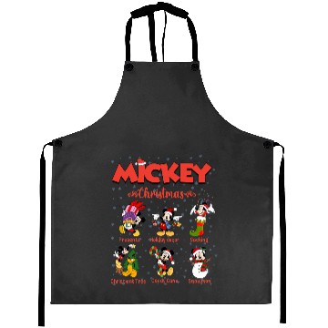 Discover Mickey Christmas Aprons, Christmas Aprons, Raglan Aprons, Disney Christmas Aprons