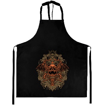 Discover Phases Moth Occult Skull Witchcraft Magic Occult Gothic Aprons