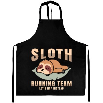 Discover Sloth Gift Running Team Funny Lets Nap Instead 3 Aprons