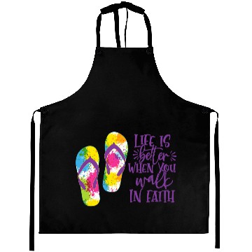 Discover Womens Ladies Faith Tops Cute Graphic Print Round Neck Blouses Aprons Aprons