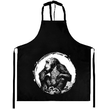 Discover vintages Chimpanzee Gorilla Monkey Art Aprons