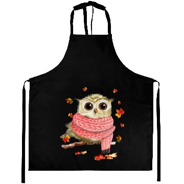 Discover Cute Owl Hello Autumn Maple Owl Leaf Fall Leaves Owl Lover Aprons