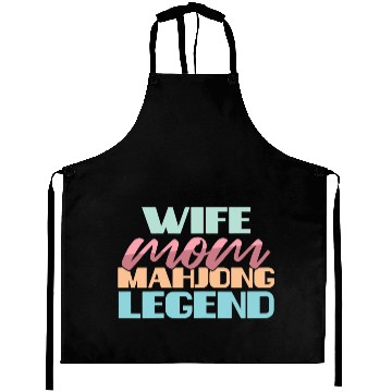 Discover Womens Wife Mom Mahjong Legend MahJongg Player Solitaire Chinese Aprons