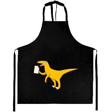Discover Velociraptor Holding a Poptart [velociraptor] Aprons