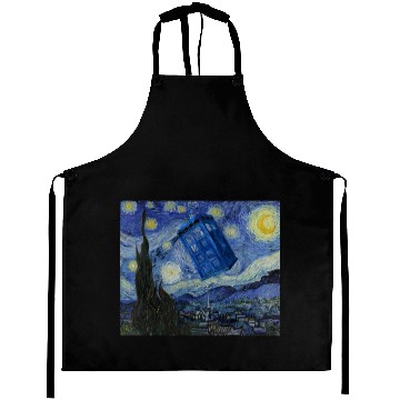 Discover Starry Night Tardis - Tardis - Aprons
