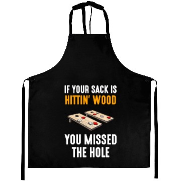 Discover If Your Sack Is Hittin Wood, cornhole Aprons