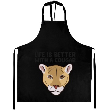 Discover Funny Cougars Lover Life Is Better With Cougar Aprons