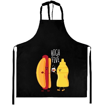 Discover HOT DOG & MUSTARD HIGH FIVE Aprons