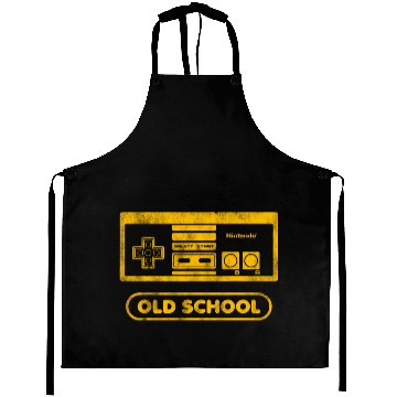 Discover Nintendo NES Controller Old School Gold Graphic Aprons