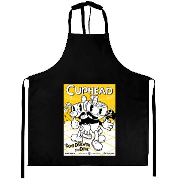 Discover Cuphead Don't Deal With The Devil Poster Aprons