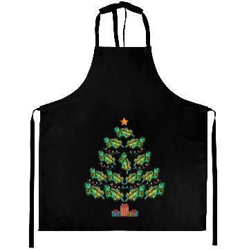 Discover Sea Turtle Christmas Tree Pullover Aprons