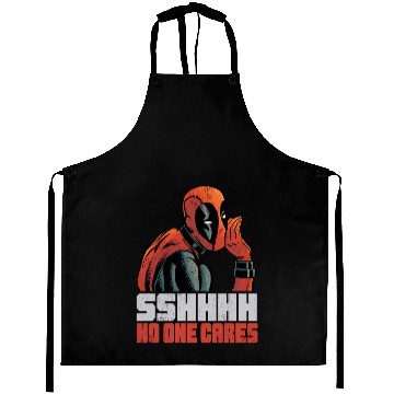 Discover Marvel Deadpool No One Cares Racerback Aprons