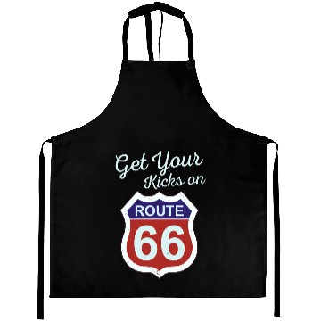 Discover Get Your Kicks - Route 66 - Distressed 60's Aprons