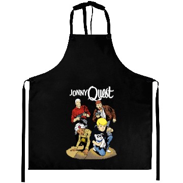 Discover 60s Jonny Quest Tribute with Main Characters Aprons