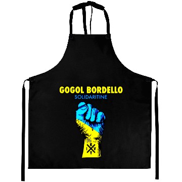 Discover gogol bordello solidaritine logo Aprons