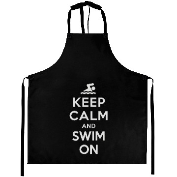 Discover Keep Calm and Swim On Aprons