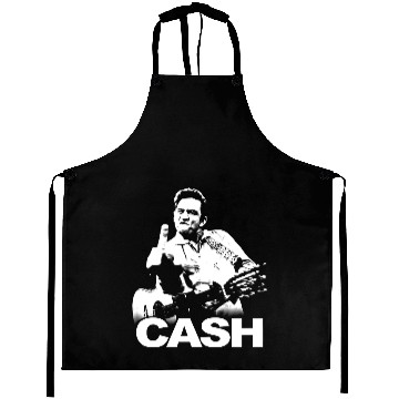 Discover Johnny Cash Finger Guitar Pose Aprons Aprons