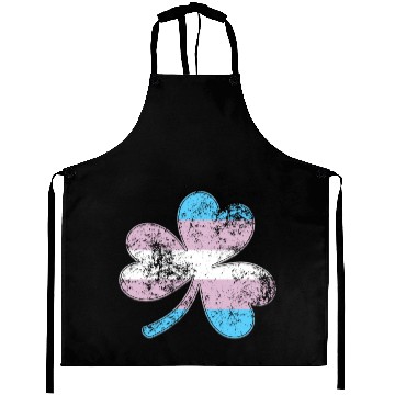 Discover Transgender Shamrock Pride Flag Aprons