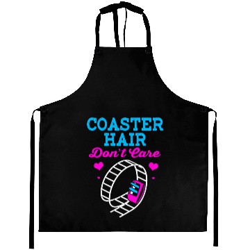 Discover Roller Coaster Hair Dont Care Funny Theme Park Aprons