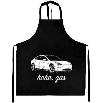 Discover Haha Gass Tesla Model Aprons