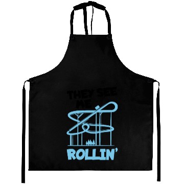 Discover They See Me Rollin Roller Coaster Ferris Amusement Aprons