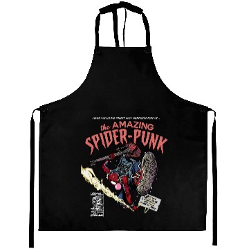Discover Retro The Amazing Spider-Punk Aprons, Spiderman Comic Aprons,