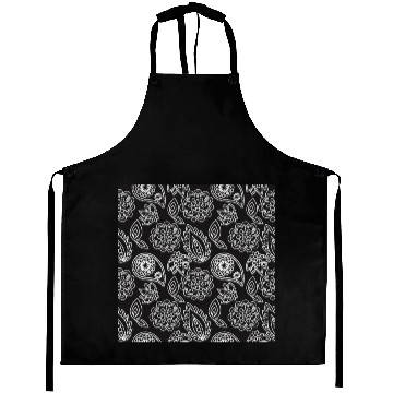 Discover Mandala Pattern Black and White Halloween Fall Aut Aprons