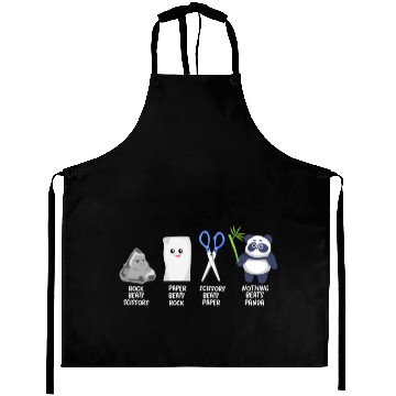Discover Kids Rock Paper Scissors Panda Bear Gift Aprons