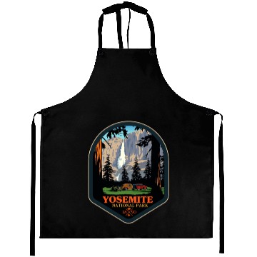 Discover Yosemite National Park Camping Lover Aprons