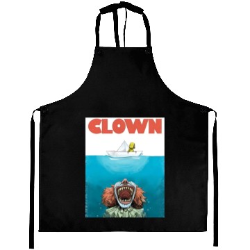 Discover Clown Jaws Teeth Boat  Aprons