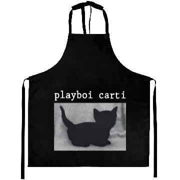Discover Playboi Carti Black Cat Pullover Aprons - WLR Merch