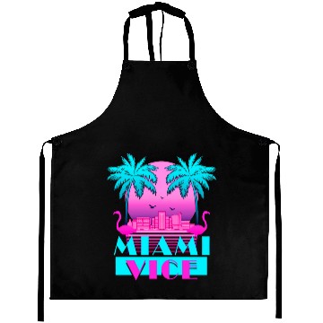 Discover Miami Vice - Retro 80s Design Aprons