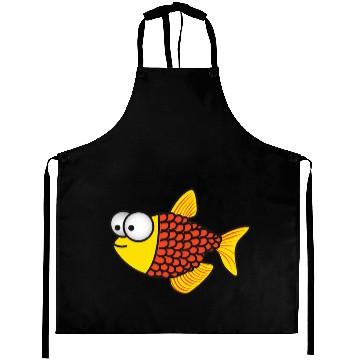 Discover Cool Fish Graphic Tie Dye Aprons