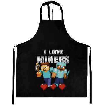 Discover I Love Miners Funny Minecraft Gag Aprons