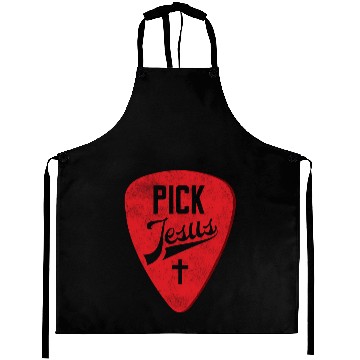 Discover Pick Jesus - Christian Music Pastor Guitar Baseball Jerseys Aprons