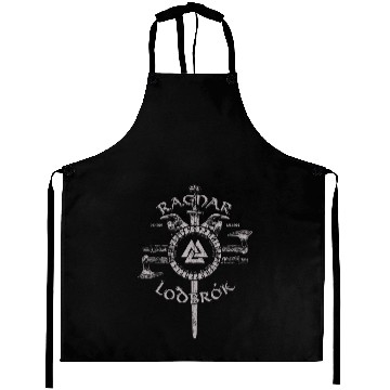 Discover King Ragnar Lodbrok Viking Logo Aprons