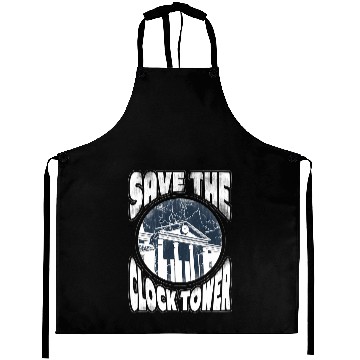 Discover Back to the Future Save Clocktower Charcoal Heather Aprons