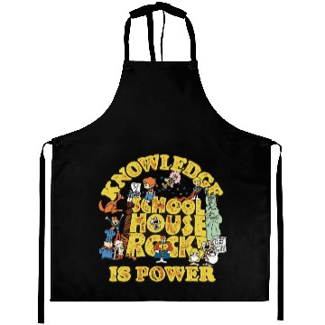 Discover Schoolhouse Rock Knowledge Is Power Logo Group Aprons