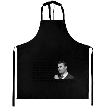 Discover Charlie Kirk James 1:12 Hawaiians, Christian Bible Verse Tribute Hawaiians, Blessed Is The Man Hawaiians, Faith Memorial Aprons