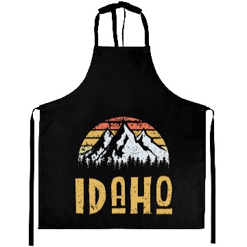 Discover Vintage Retro Id Idaho Us Mountain State Aprons