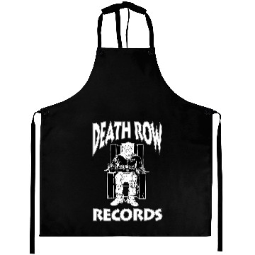 Discover Death Row Records White Logo Aprons