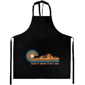 Discover Keep It Weird Portland Oregon Skyline Retrokeep it Aprons