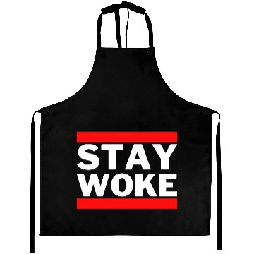 Discover STAY WOKE (Run DMC logo style) Aprons